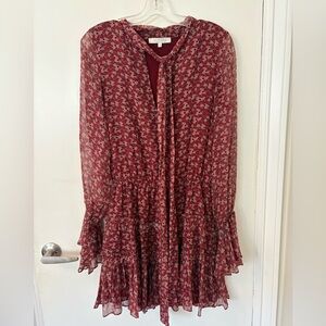 Alexis Silk Floral Mini Ruffle Dress